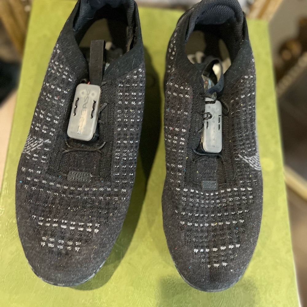 Nike Black and Gray Slip-On Athletic Shoes